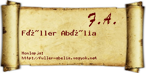 Füller Abélia névjegykártya