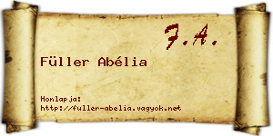 Füller Abélia névjegykártya